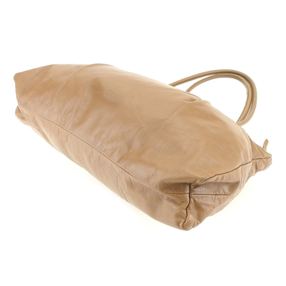 Miu Miu Logo Leather Fashion Bag Brown - Picture 3 of 6